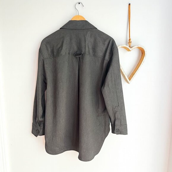 Zara Women's Button Down Shacket Shirt Jacket Relaxed Fit XTRA SMALL XS in Gray - Picture 2 of 10